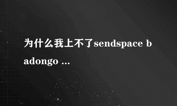 为什么我上不了sendspace badongo  mediafire等网站（好的能加分）