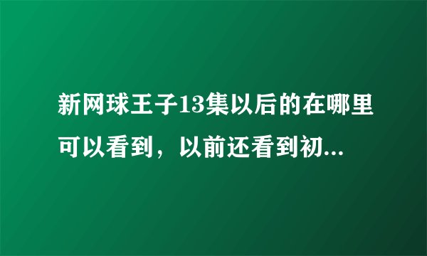 新网球王子13集以后的在哪里可以看到，以前还看到初中生对战u17的，现在网上怎么没了啊