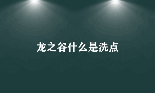龙之谷什么是洗点