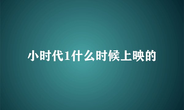 小时代1什么时候上映的