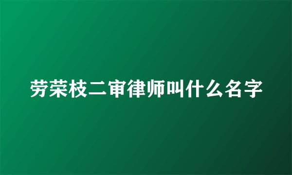 劳荣枝二审律师叫什么名字