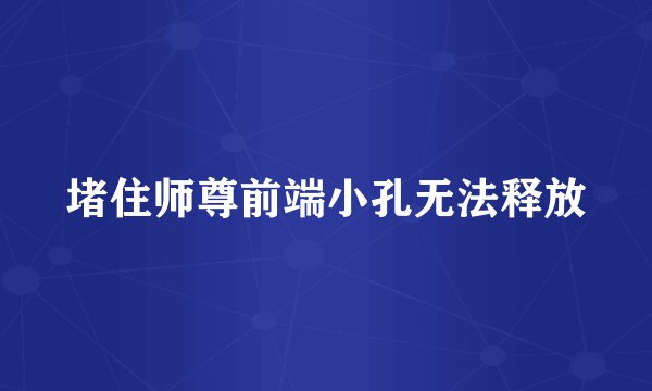 堵住师尊前端小孔无法释放