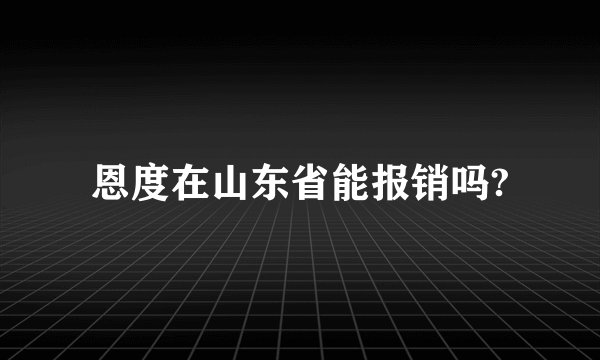 恩度在山东省能报销吗?