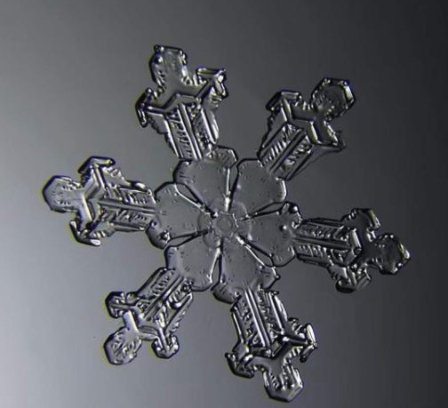 北京2022年的初雪，放大100倍是什么样子?