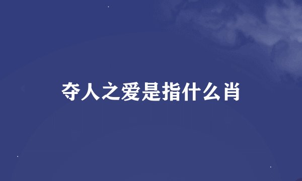 夺人之爱是指什么肖