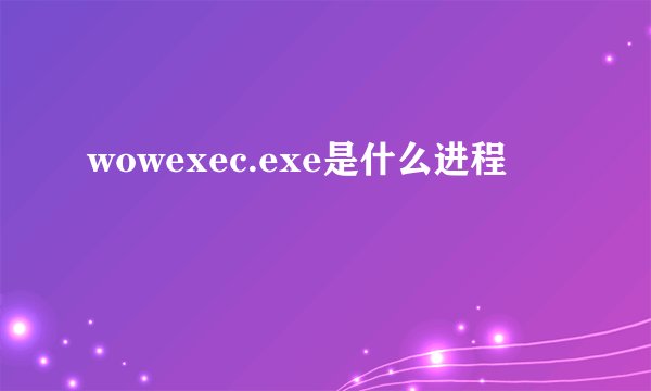 wowexec.exe是什么进程