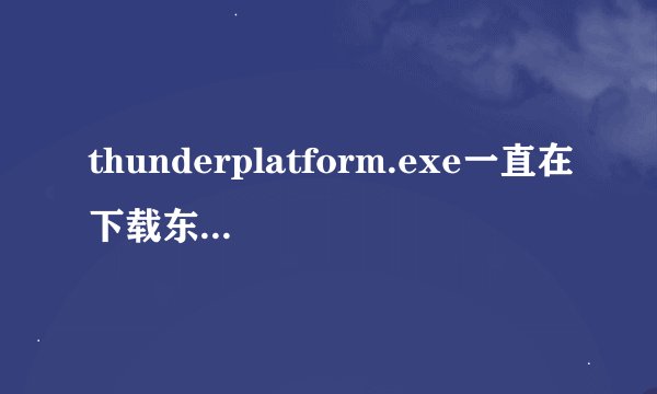 thunderplatform.exe一直在下载东西的解决方法