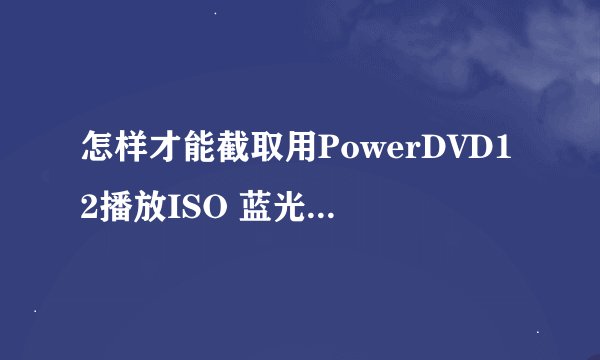 怎样才能截取用PowerDVD12播放ISO 蓝光原盘的电影画面？