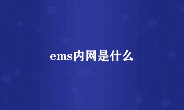 ems内网是什么
