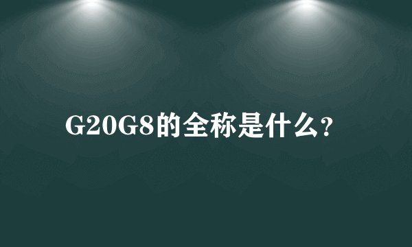 G20G8的全称是什么？