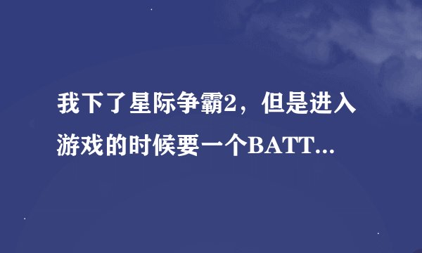 我下了星际争霸2，但是进入游戏的时候要一个BATTLE.NET帐号名称，请问这个名称是什么啊。谢谢。