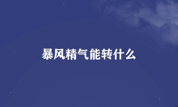 暴风精气能转什么