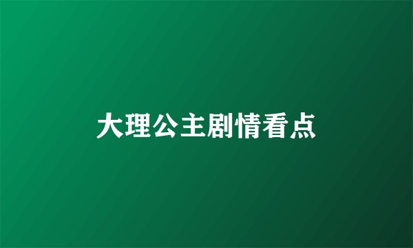 大理公主剧情看点