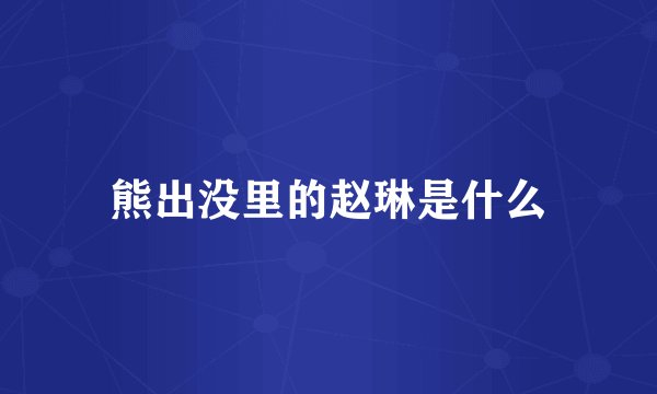熊出没里的赵琳是什么