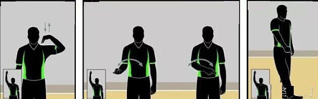 篮球比赛双方犯规的裁判手势什么？