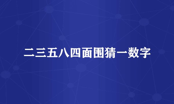 二三五八四面围猜一数字