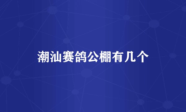 潮汕赛鸽公棚有几个