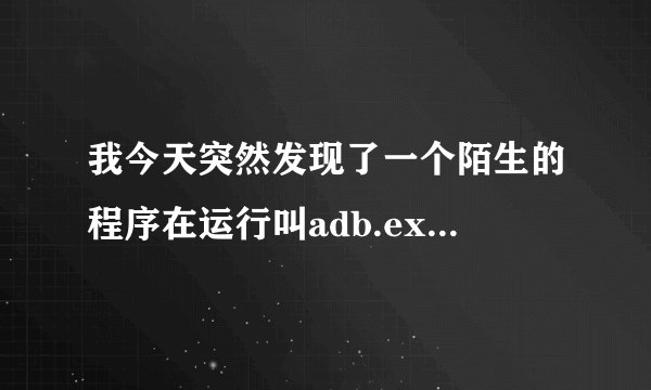 我今天突然发现了一个陌生的程序在运行叫adb.exe在Program Files》Thunder Network》XLMobileChannel里