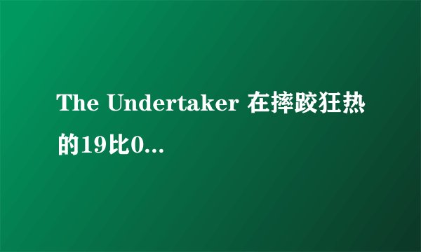 The Undertaker 在摔跤狂热的19比0对手的名单，19个人的名字！