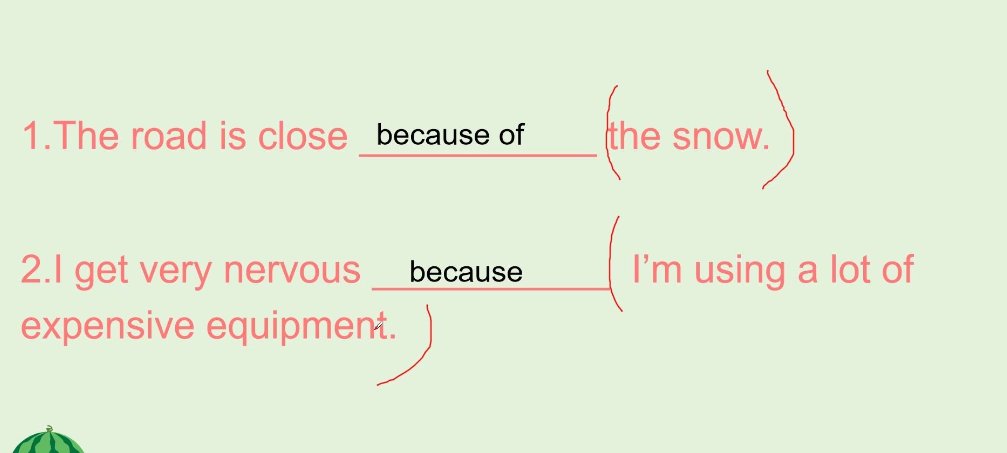 because of you翻译成中文是什么？