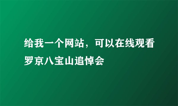 给我一个网站，可以在线观看罗京八宝山追悼会