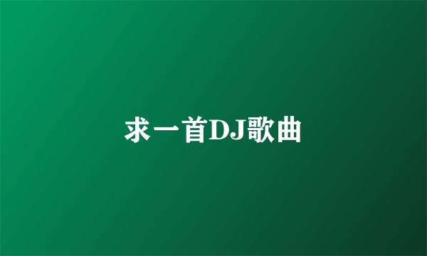 求一首DJ歌曲