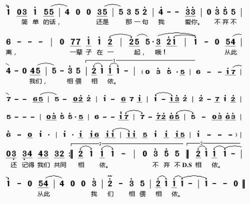 羽泉《不弃不离》吉他谱