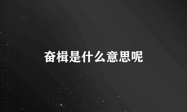 奋楫是什么意思呢