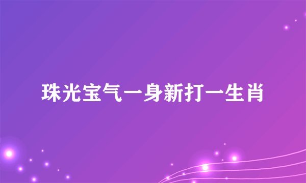 珠光宝气一身新打一生肖