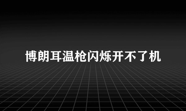 博朗耳温枪闪烁开不了机