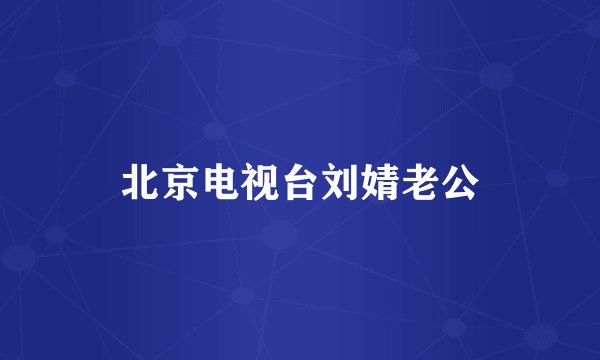 北京电视台刘婧老公