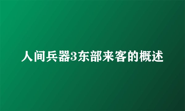 人间兵器3东部来客的概述