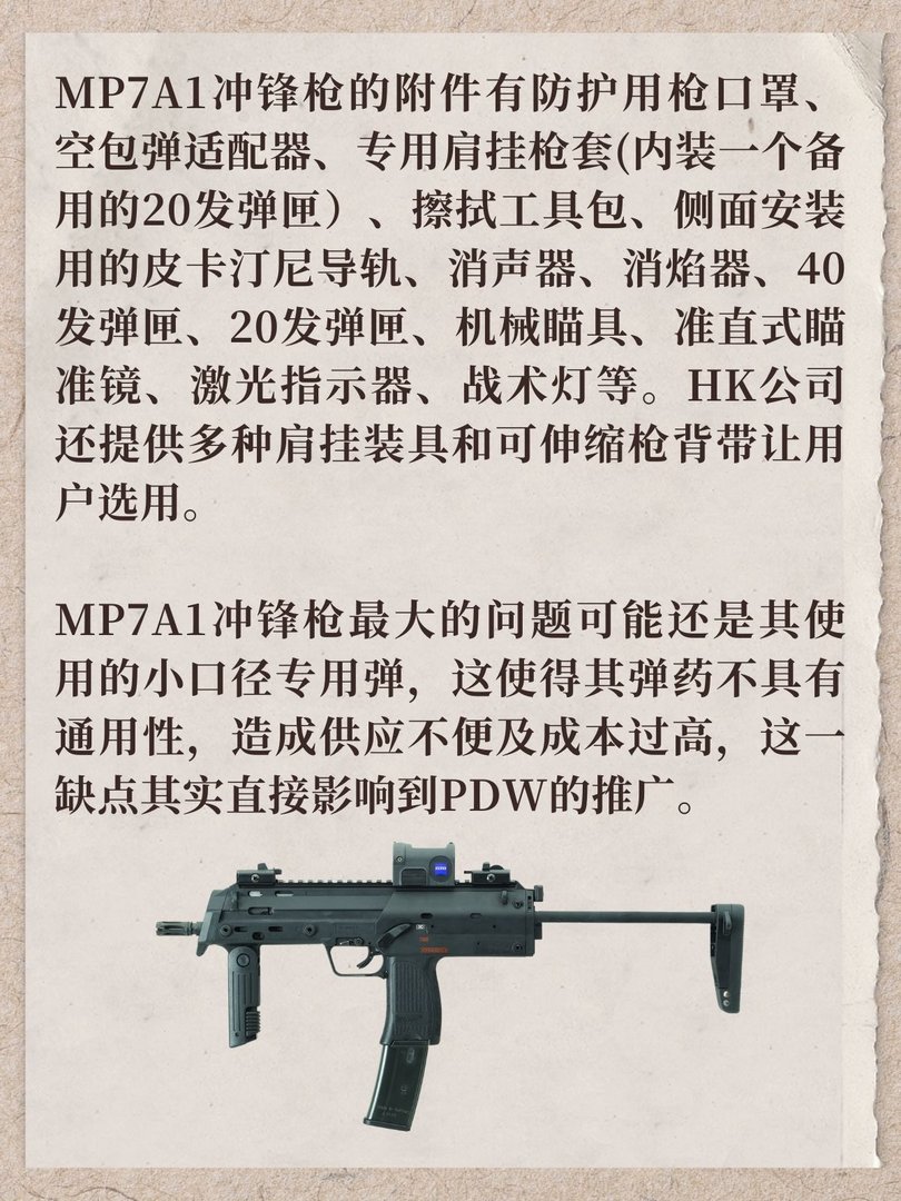 德国HK MP7A1冲锋枪