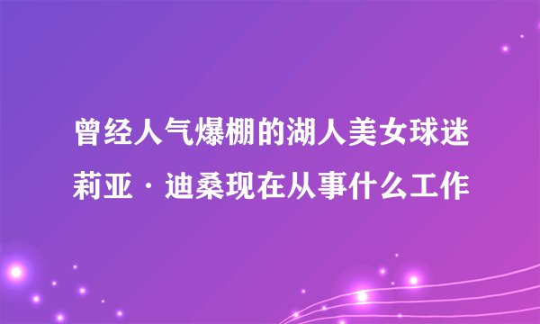 曾经人气爆棚的湖人美女球迷莉亚·迪桑现在从事什么工作