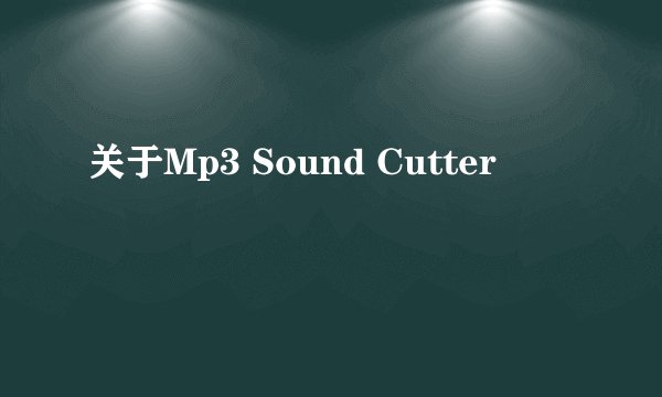 关于Mp3 Sound Cutter