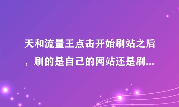 天和流量王点击开始刷站之后，刷的是自己的网站还是刷别人的？