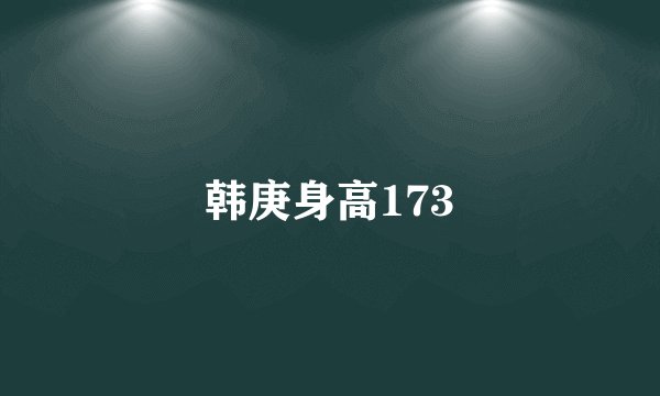 韩庚身高173