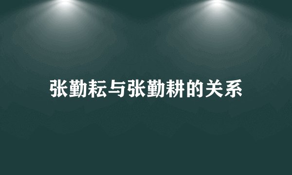 张勤耘与张勤耕的关系