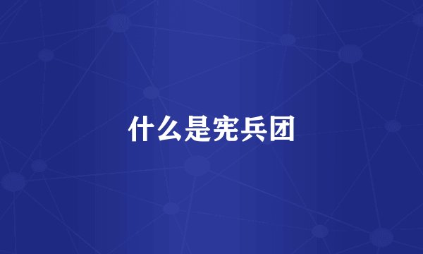 什么是宪兵团