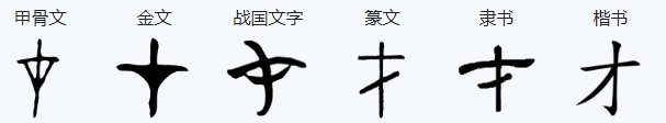才的笔顺笔画顺序图