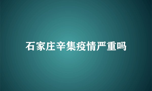 石家庄辛集疫情严重吗
