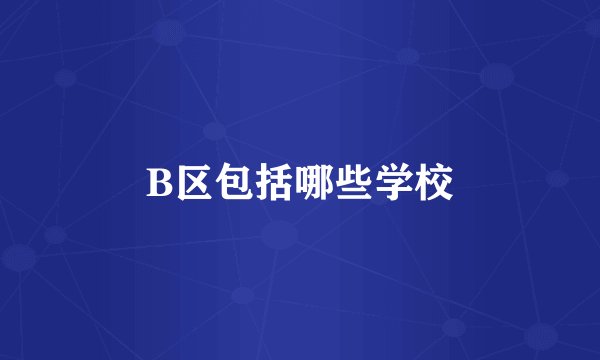 B区包括哪些学校