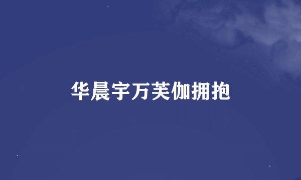 华晨宇万芙伽拥抱
