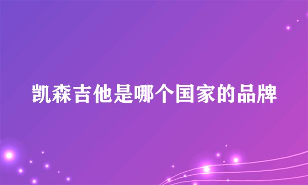 凯森吉他是哪个国家的品牌