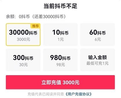 抖音嘉年华多少钱