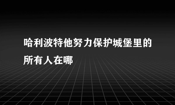 哈利波特他努力保护城堡里的所有人在哪