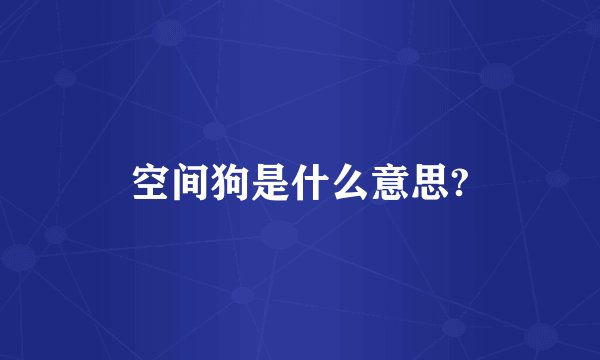 空间狗是什么意思?
