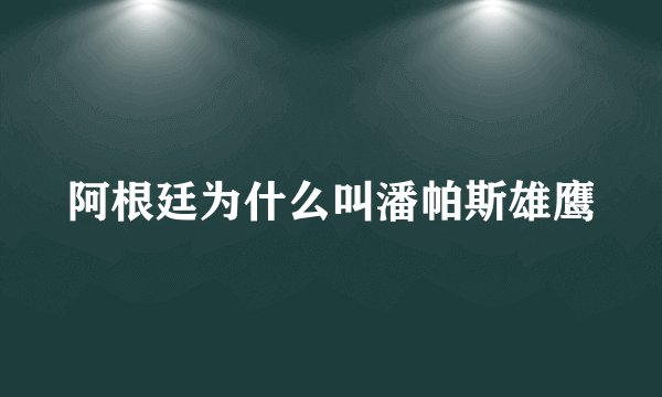阿根廷为什么叫潘帕斯雄鹰