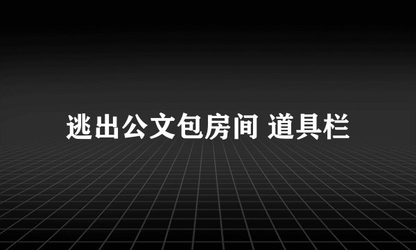 逃出公文包房间 道具栏