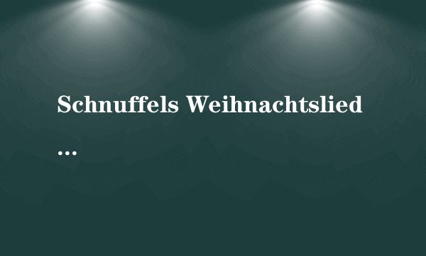 Schnuffels Weihnachtslied这首德语歌的歌名是什么意思？